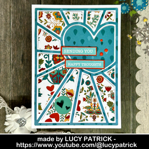 Inlovearts Combination of Heart and Lines Background Cutting Dies