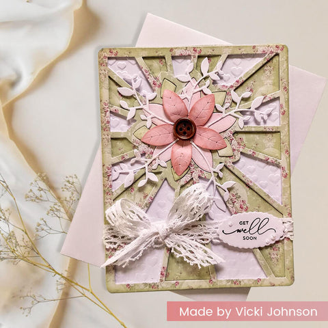 Inlovearts Flower Centered Background Board Cutting Dies