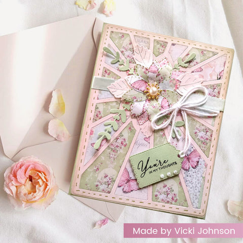 Inlovearts Flower Centered Background Board Cutting Dies