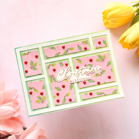 Inlovearts Separated Rectangular Grid Backgound Board Cutting Dies