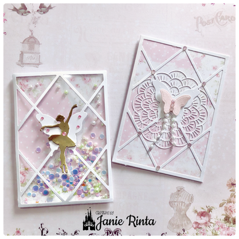 Inlovearts Butterfly and Grid Pattern Background Board Cutting Dies