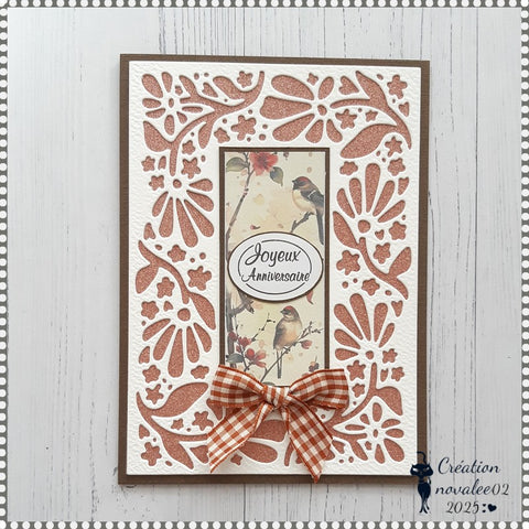 Inlovearts Rectangular Floral Frame Cutting Dies