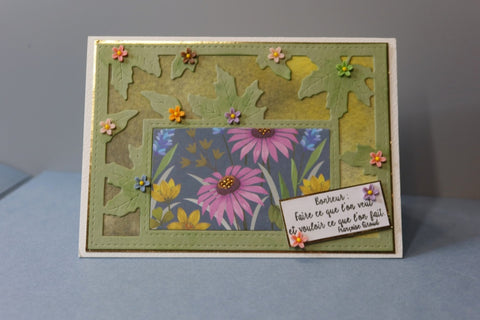 Inlovearts Hollow Rectangular Maple Leaves Frame Cutting Dies