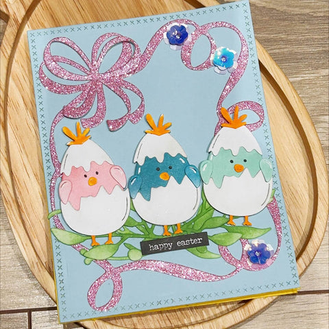 Inlovearts Silk Ribbon with Bowknot Cutting Dies