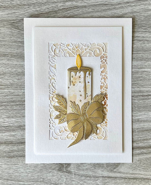 Inlovearts The Candle and Leaves Cutting Dies