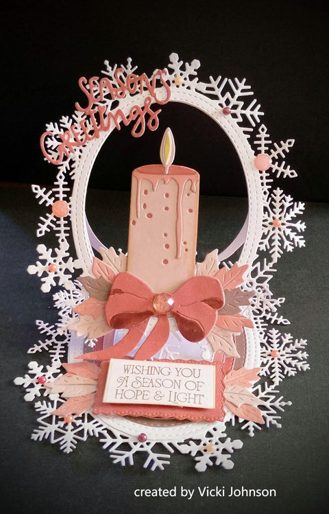 Inlovearts The Candle and Leaves Cutting Dies