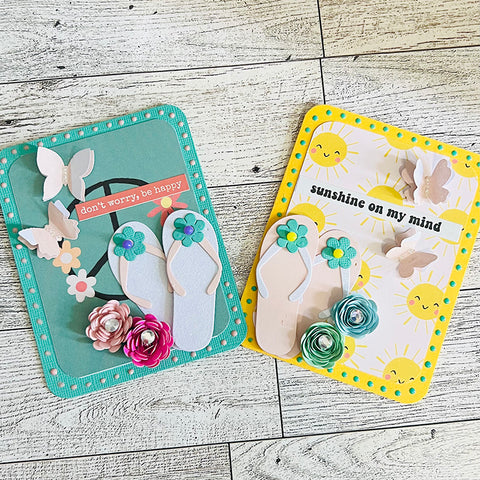 Inlovearts Beach Flip Flops Cutting Dies