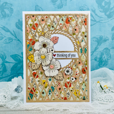 Inlovearts Grid Pattern Background Board Cutting Dies