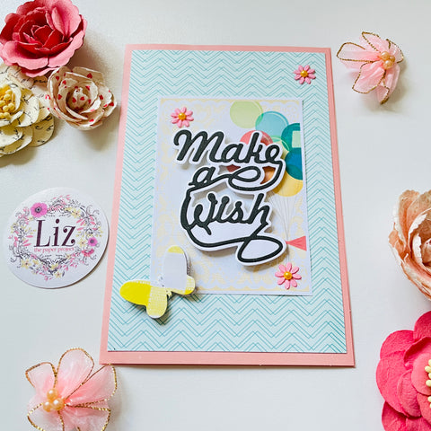 Inlovearts "make a wish" Word Cutting Dies