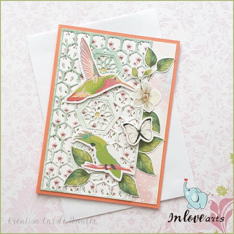Inlovearts Geometric Pattern Rectangular Board Cutting Dies