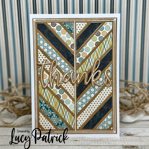 Inlovearts Diagonal Stripe Background Board Cutting Dies