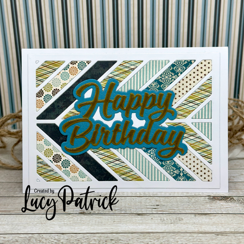 Inlovearts Diagonal Stripe Background Board Cutting Dies