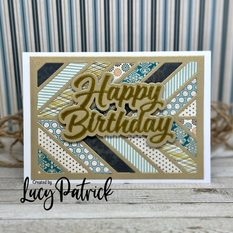 Inlovearts Diagonal Stripe Background Board Cutting Dies