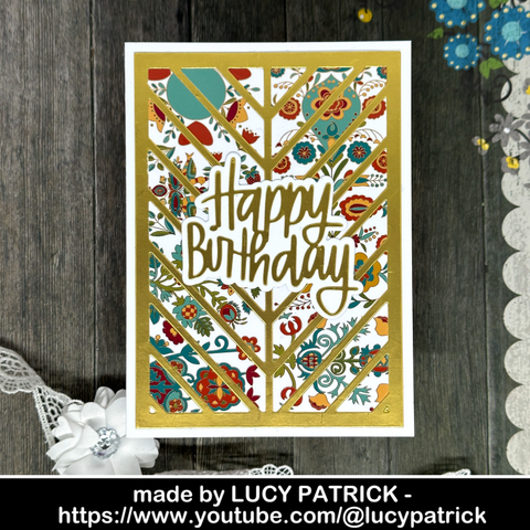 Inlovearts Diagonal Stripe Background Board Cutting Dies