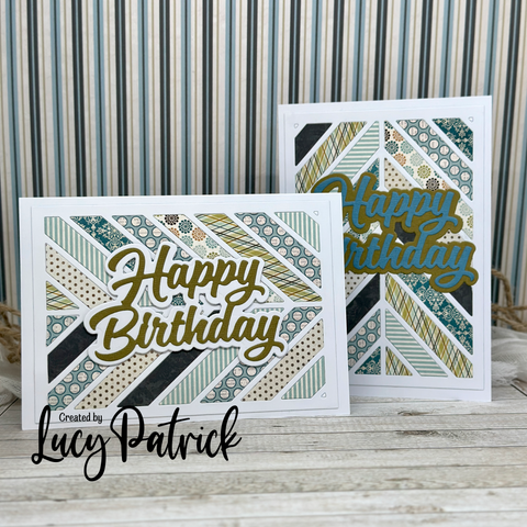 Inlovearts Diagonal Stripe Background Board Cutting Dies