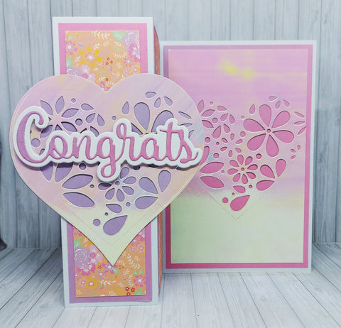 Inlovearts Floral Pattern Heart Cutting Dies