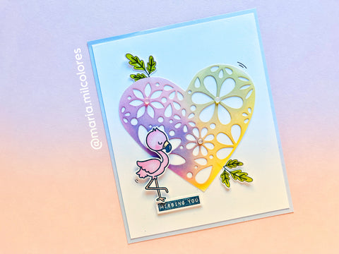 Inlovearts Floral Pattern Heart Cutting Dies