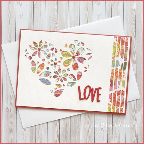 Inlovearts Floral Pattern Heart Cutting Dies