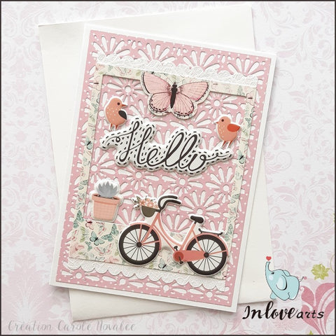 Inlovearts Blooming Daisy Background Board Cutting Dies
