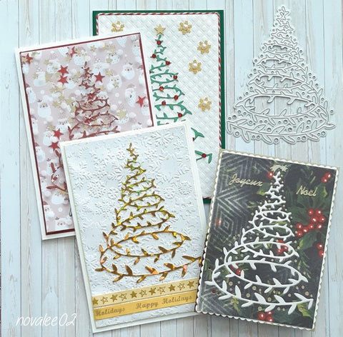Inlovearts Ivy Christmas Tree Cutting Dies