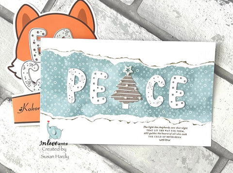 Inlovearts Christmas Theme "Peace" Word Cutting Dies