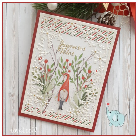 Inlovearts Snowflake Rectangular Frame Cutting Dies