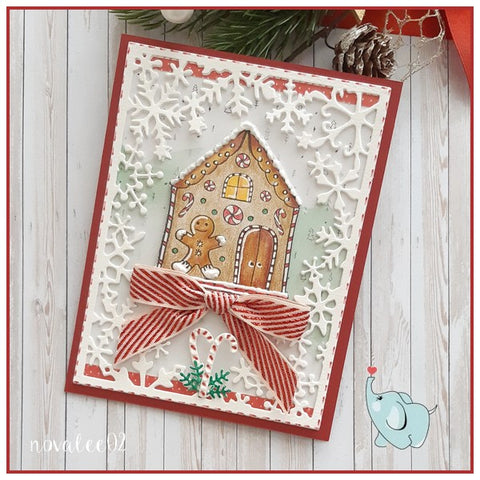 Inlovearts Snowflake Rectangular Frame Cutting Dies