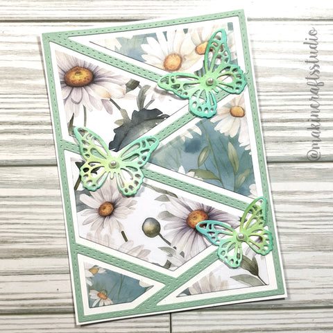 Inlovearts Slash Pattern Background Board Cutting Dies
