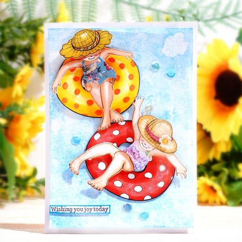 Inlovearts Lying on the Swimming Ring Cutting Dies