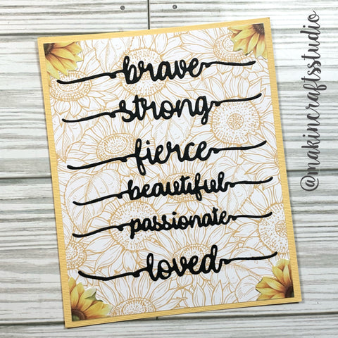 Inlovearts Word with Wavy Line Cutting Dies