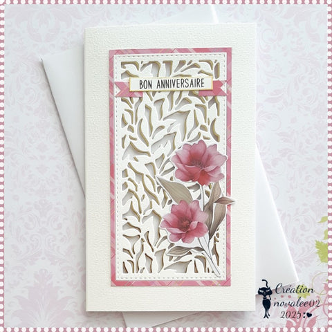 Inlovearts Rectangular Leaves Background Board Cutting Dies