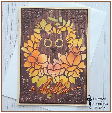 Inlovearts Leaves Cat Background Board Cutting Dies
