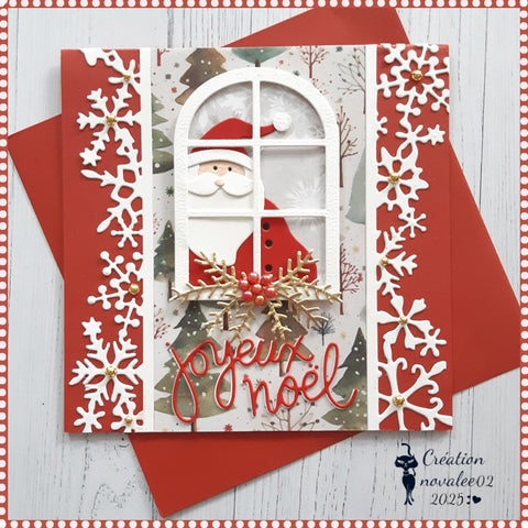 Inlovearts Santa Claus outside the Window Cutting Dies