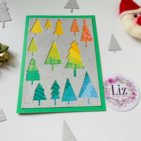 Inlovearts Little Christmas Tree Background Board Cutting Dies