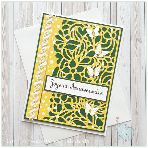 Inlovearts Hollow Line Flowers Background Board Cutting Dies