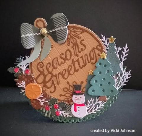 Inloveartshop Greeting Words in Snow Ball Cutting Dies