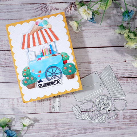 Inlovearts Ice-Cream Stall Cutting Dies