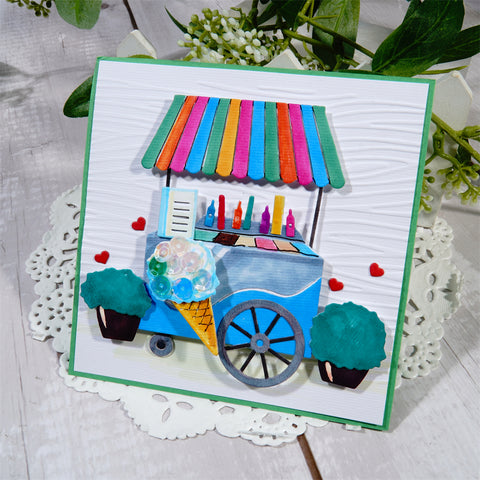 Inlovearts Ice-Cream Stall Cutting Dies