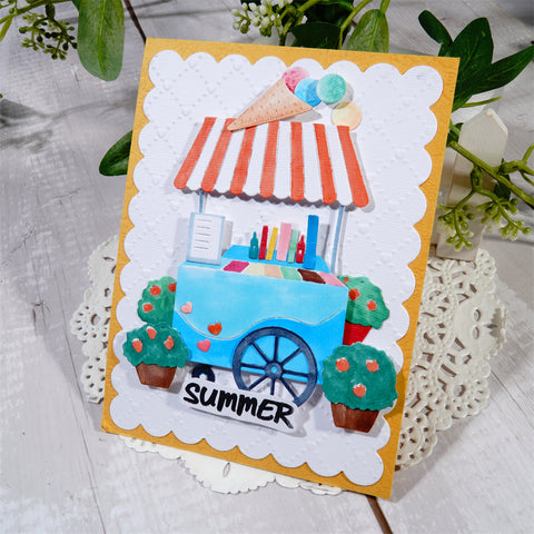 Inlovearts Ice-Cream Stall Cutting Dies