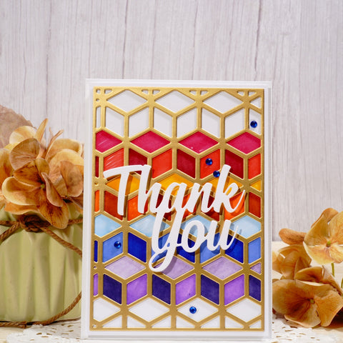 Inlovearts Diamond Lattice Background Board Metal Cutting Dies