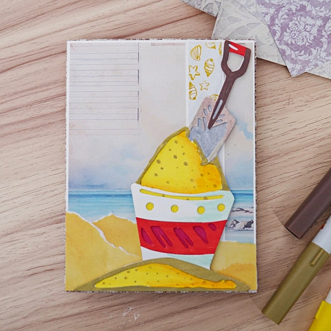 Inlovearts Shoveling Sand Cutting Dies
