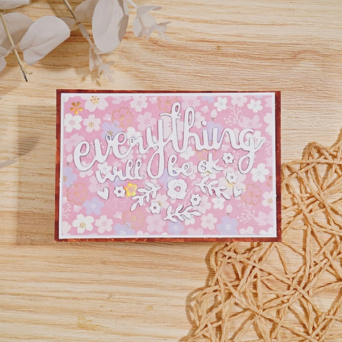 Inlovearts everything will be ok Word Cutting Dies