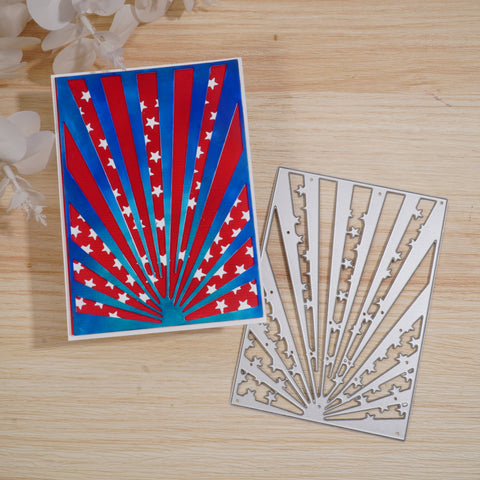 Inlovearts Lines and Stars Background Board Cutting Dies