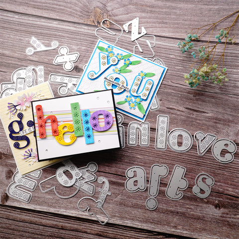 Inloveart 26 Lace Pattern Alphabets Cutting Dies