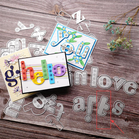 Inloveart 26 Lace Pattern Alphabets Cutting Dies