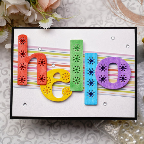Inloveart 26 Lace Pattern Alphabets Cutting Dies