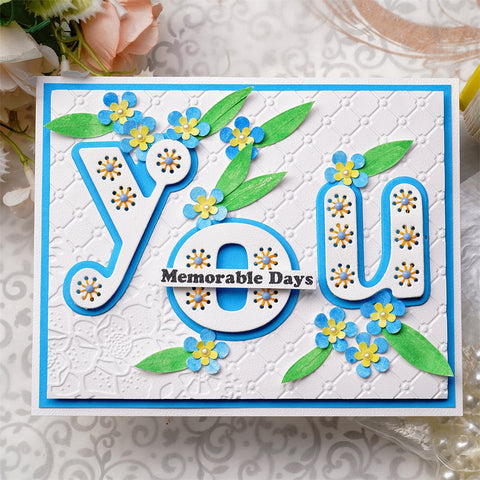 Inloveart 26 Lace Pattern Alphabets Cutting Dies