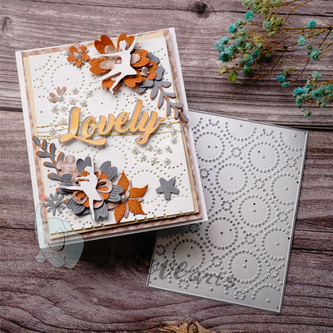 Inloveart Dotted Line Background Board Cutting Dies
