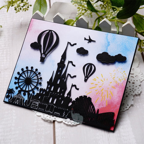 Inloveart Fantasy Castle Background Board Cutting Dies