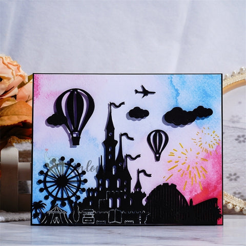 Inloveart Fantasy Castle Background Board Cutting Dies